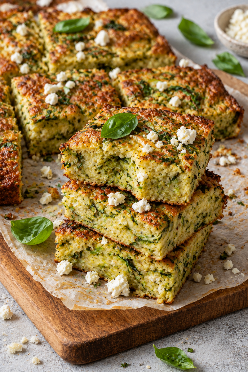 Nonna's Pesto Zucchini Slice