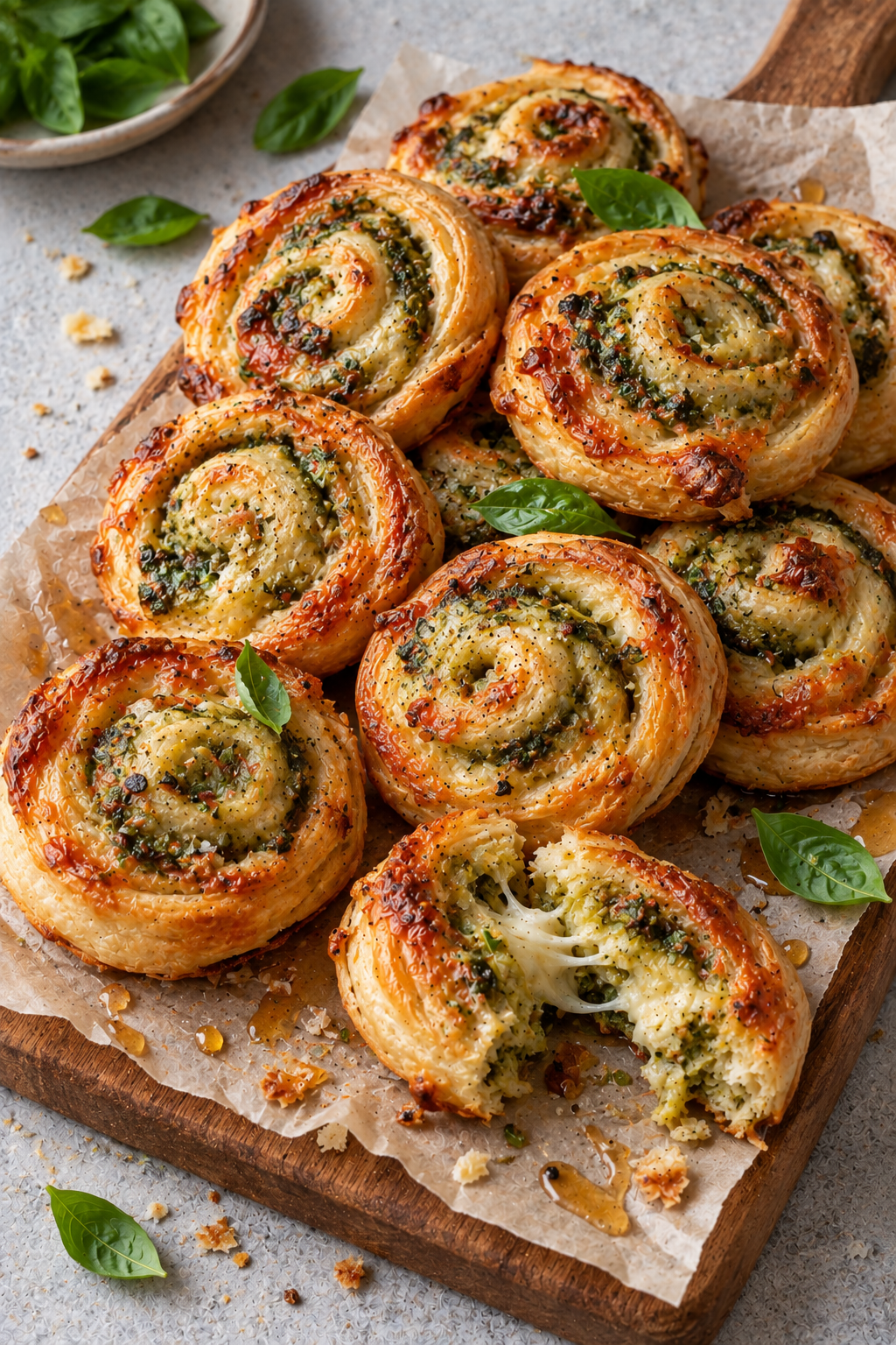 Chilli Honey Pesto Pinwheels