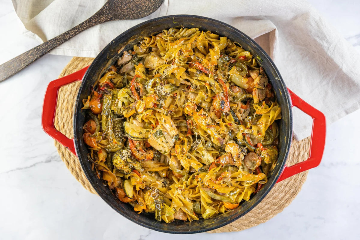 Chicken and veggie pasta bake – Bippi Foods recipe