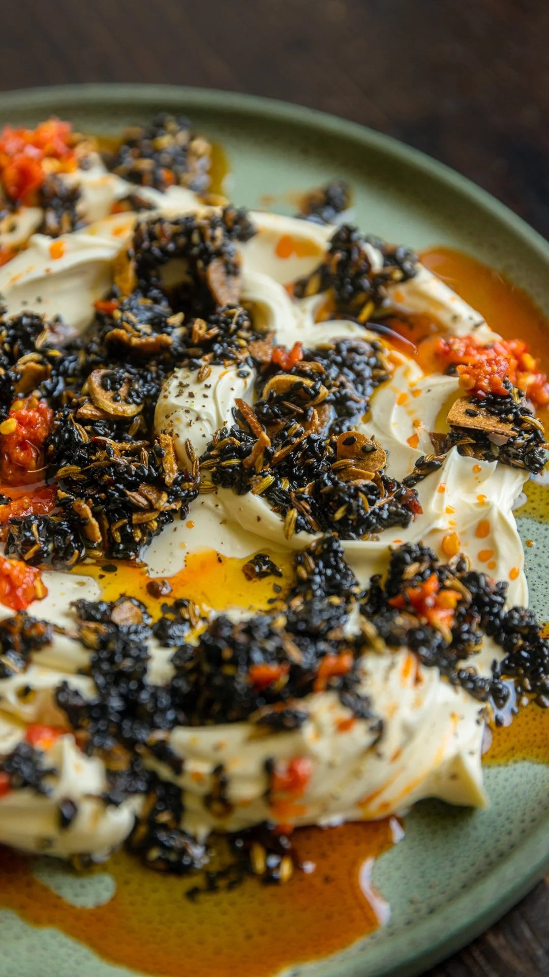 Creamy sizzled chilli, fennel and sesame seed dip made with Bippi Italian style chilli