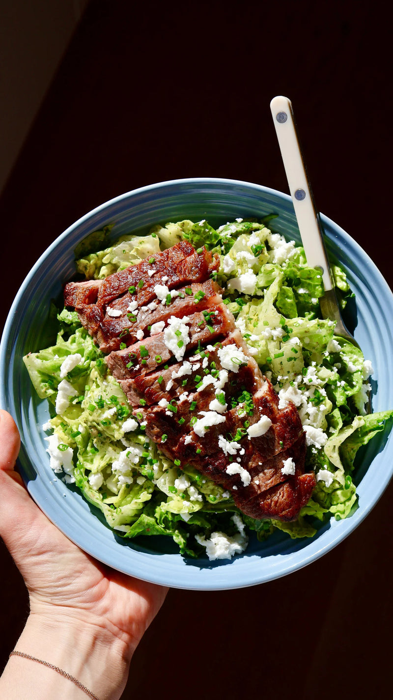 Green goddess steak salad – Bippi Foods recipe