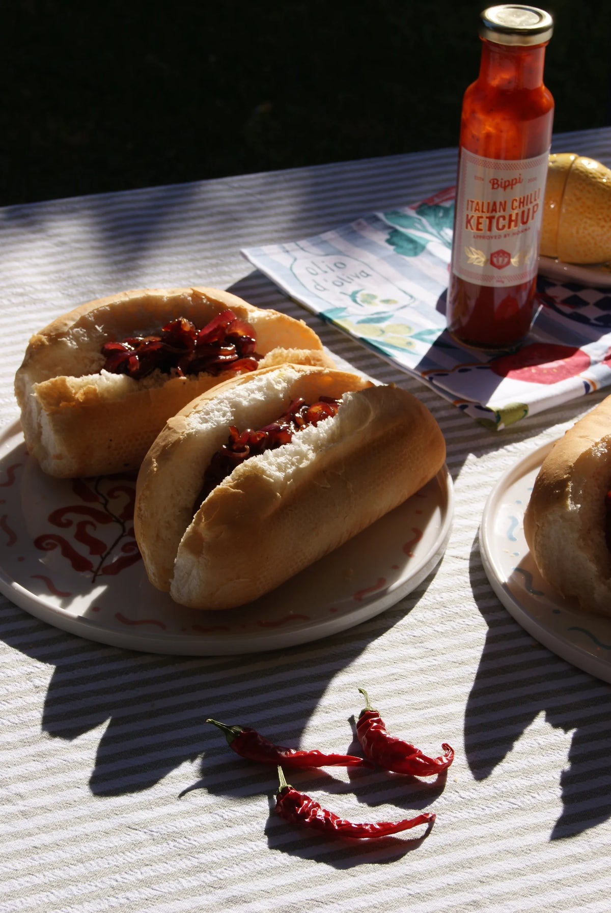 Italian sausages with Bippi Italian Chilli Ketchup