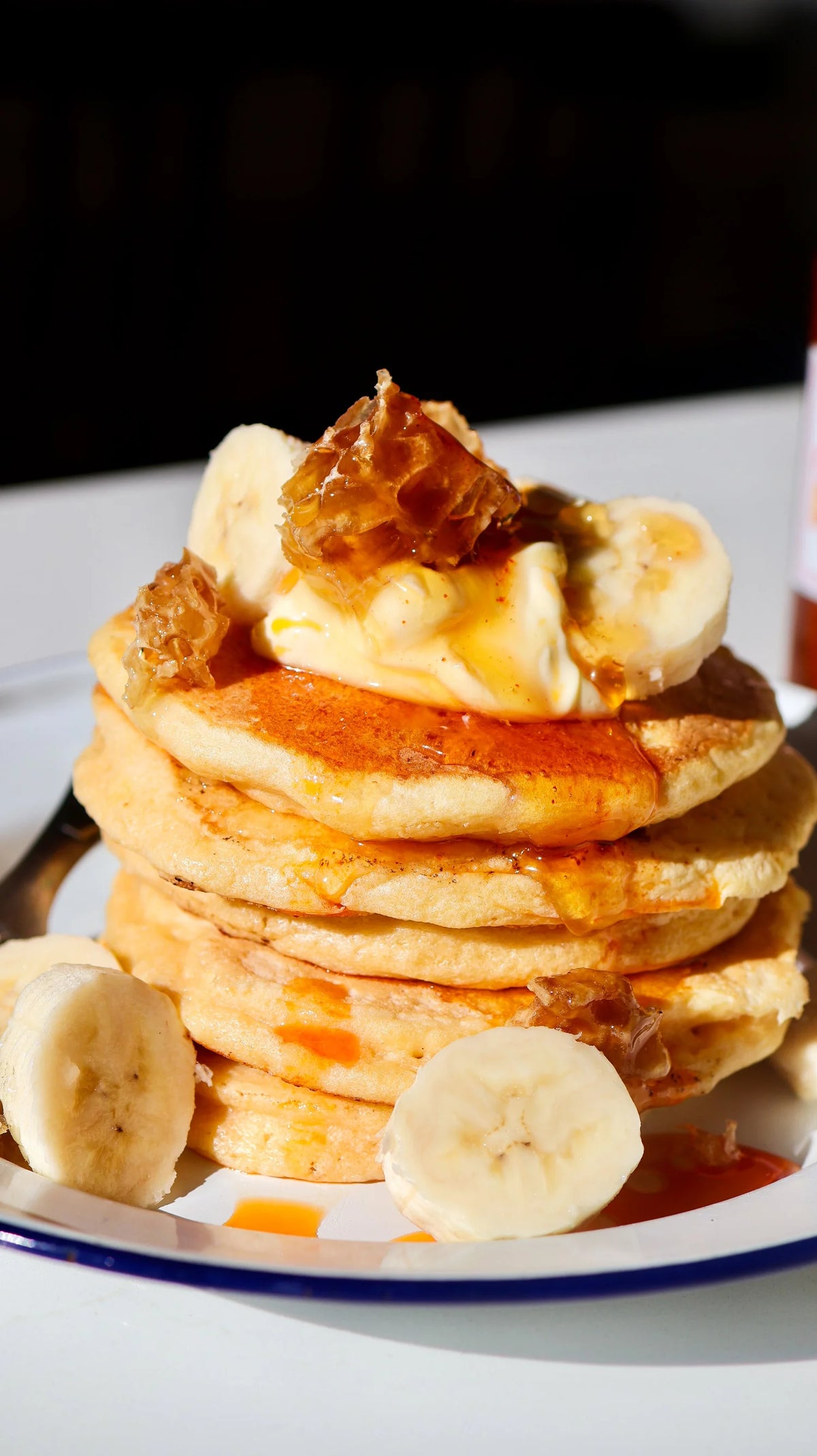 Ricotta pancakes with Bippi Italian Chilli Honey hot honey