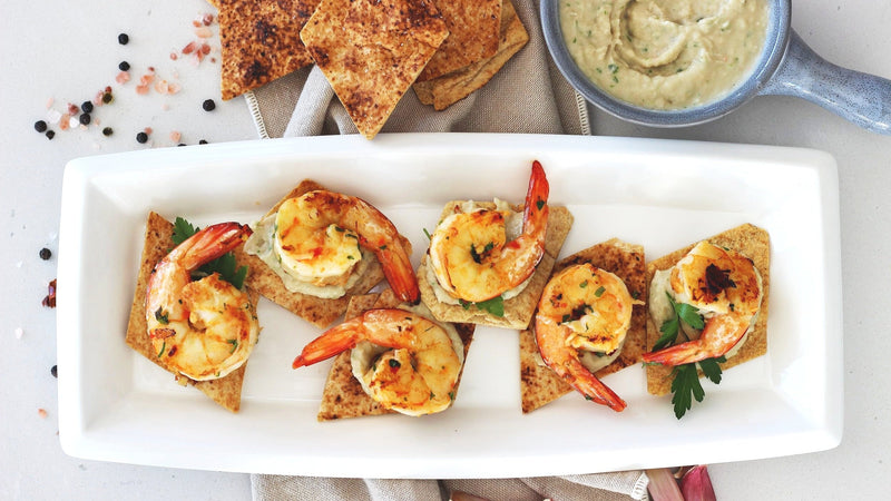 Bippi Prawns & White Bean Canapé