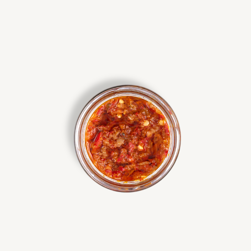 Back label of Bippi Italian Bomba Spicy Spread jar