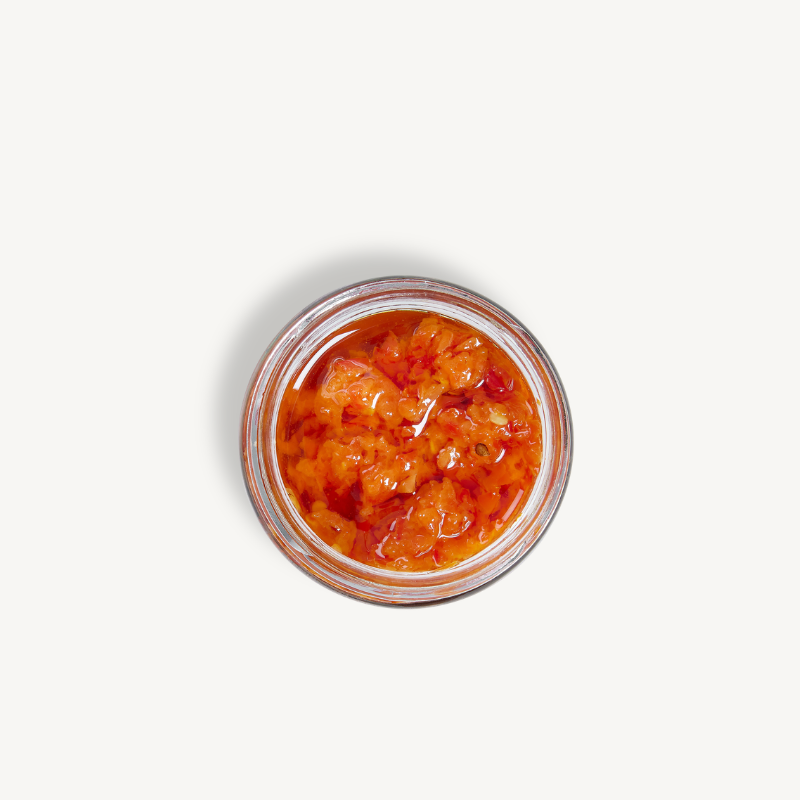 Back label of Bippi Italian Style Chilli Mild jar