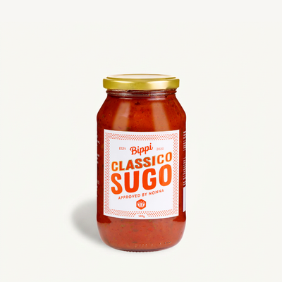 Jar of Bippi Classico Sugo – classic Italian tomato pasta sauce
