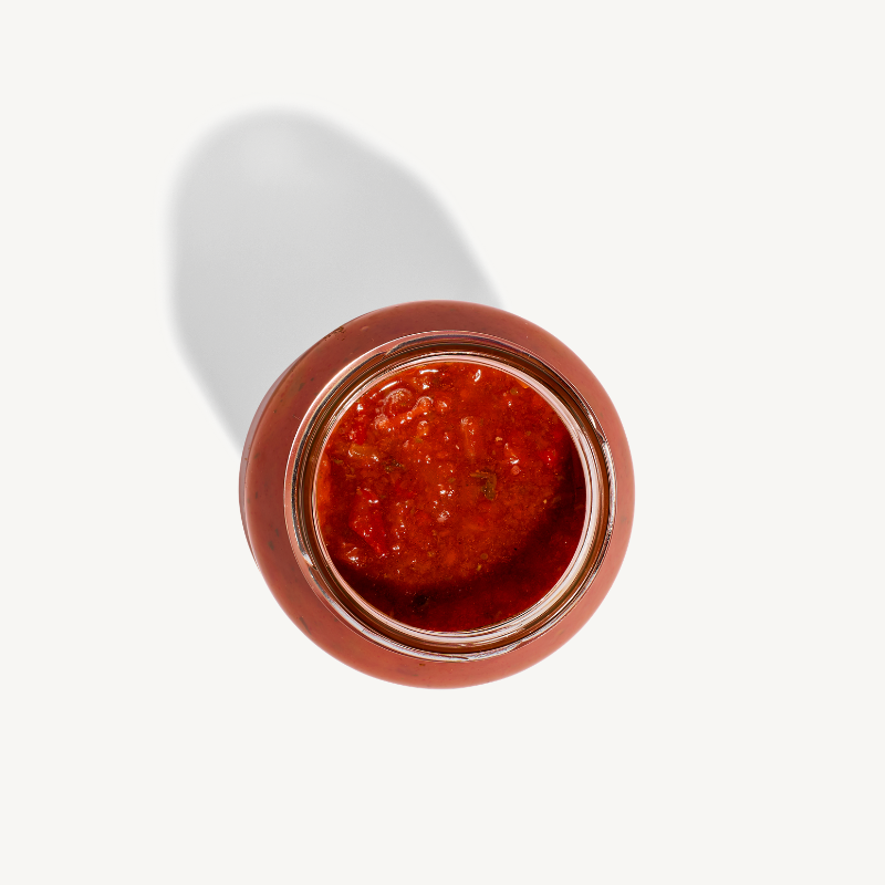 Back label of Bippi Classico Sugo jar