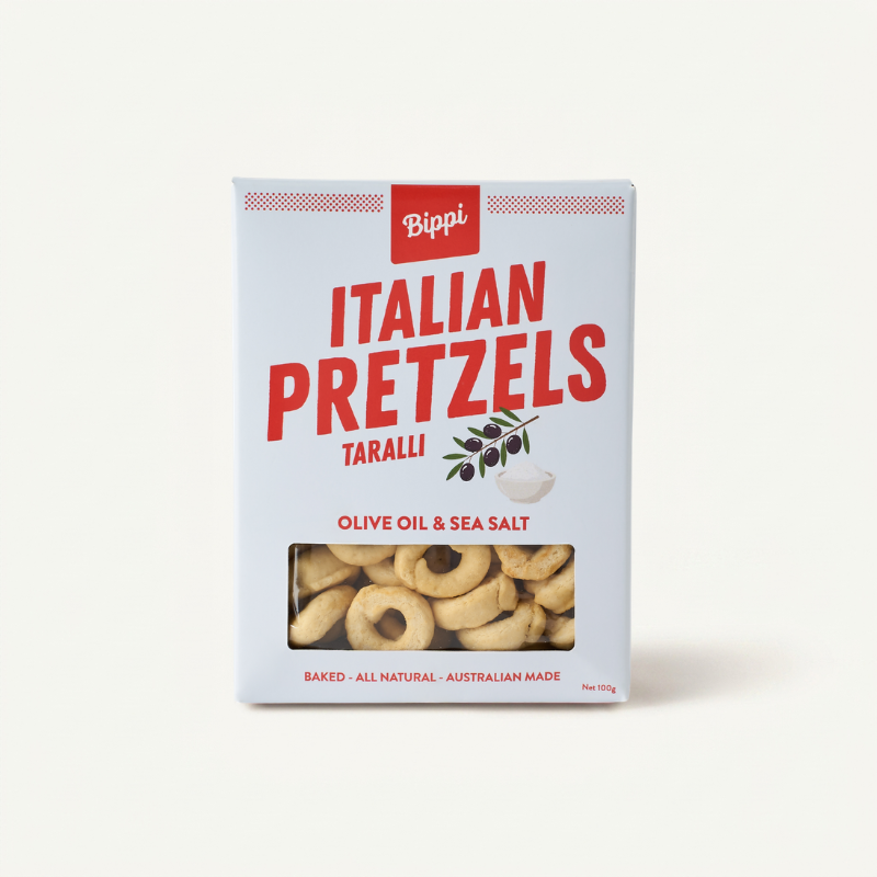 Bag of Bippi Italian Pretzels with Olive Oil and Sea Salt