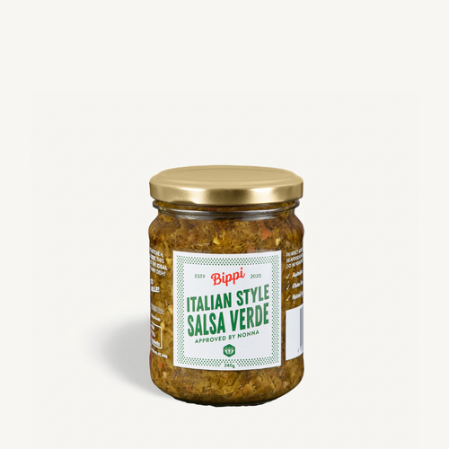 Jar of Bippi Italian Style Salsa Verde – Italian green herb sauce