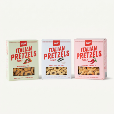 Bippi Taralli Trio – three flavours of Italian taralli biscuits